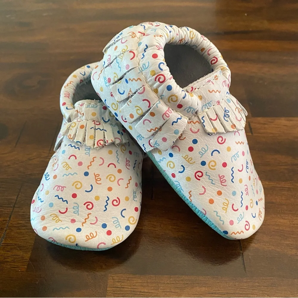Freshly Picked Colorful Birthday Confetti baby shoes